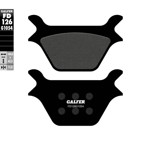 GALFER stabdžių kaladėlės KH200 HARLEY DAVIDSON galas