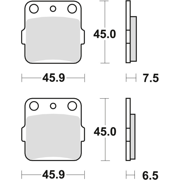 TRW LUCAS brake pads KH84 / 2 ORGANIC HONDA CR 80 / 85 86-07, KAWASAKI KX 80 / 85 88-18, YAMAHA YFM 350 92-10, YFM 600 /