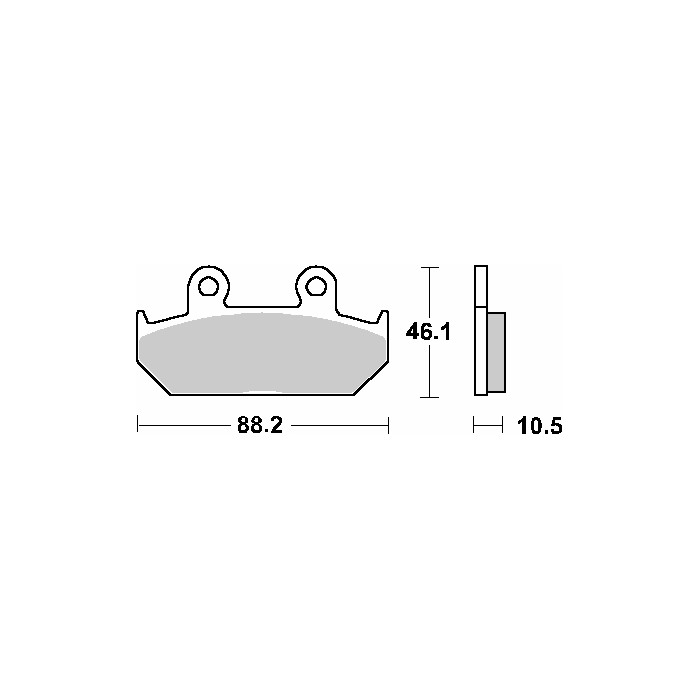 SBS brake pads KH124 / 2 STREET CERAMIC color black