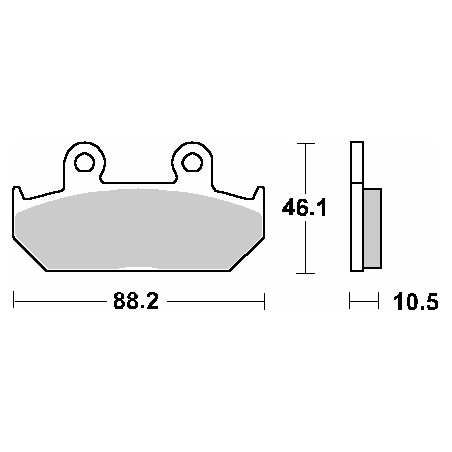 SBS stabdžių kaladėlės KH124 / 2 STREET CERAMIC spalva juoda