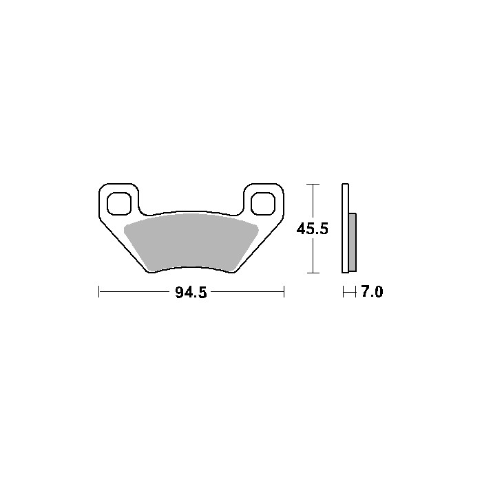 SBS brake pads KH395 OFF-ROAD SINTER gold color fits: ARCTIC CAT, KYMCO front-rear