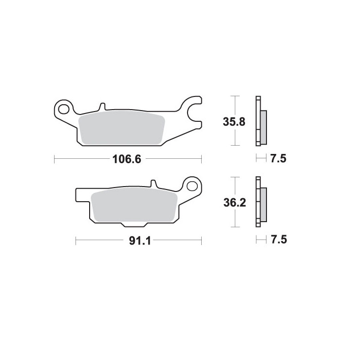 SBS brake pads KH443 OFF-ROAD SINTER gold color