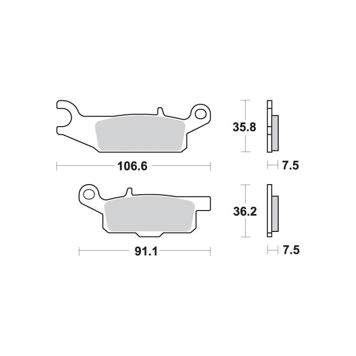 SBS brake pads KH444 OFF-ROAD SINTER gold color