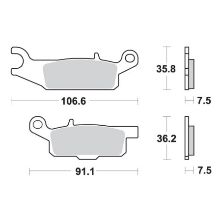 SBS brake pads KH444 OFF-ROAD SINTER gold color