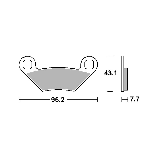SBS brake pads KH475 OFF-ROAD SINTER gold color fits: POLARIS 500 / 550 / 850 / 1000 front-rear