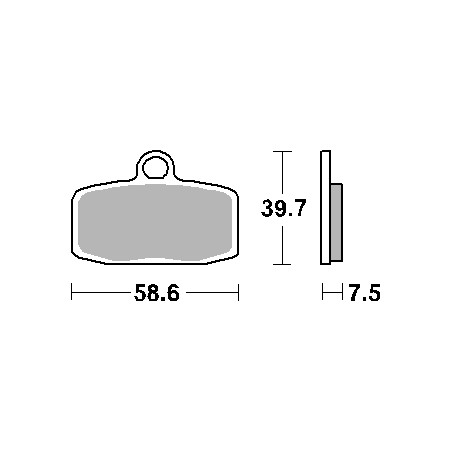 SBS brake pads KH612 OFF-ROAD SINTER gold color fits: KTM FREERIDE, GAS GAS TXT125 / 250 / 280 / 300, HUSQVARNA T