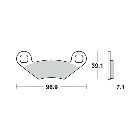 SBS brake pads KH159 OFF-ROAD SINTER gold color fits: POLARIS 250 / 300 / 325 / 450 / 500 / 525 / 570 / 600 / 700