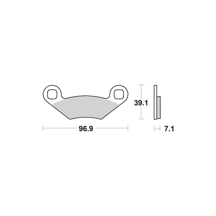 SBS brake pads KH159 OFF-ROAD SINTER gold color fits: POLARIS 250 / 300 / 325 / 450 / 500 / 525 / 570 / 600 / 700