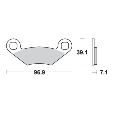 SBS brake pads KH159 OFF-ROAD SINTER gold color fits: POLARIS 250 / 300 / 325 / 450 / 500 / 525 / 570 / 600 / 700