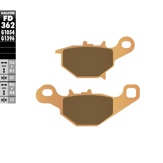 GALFER brake pads KH401 Metalic sinter (gold color) OFF ROAD SUZUKI RM 85 05-13 rear