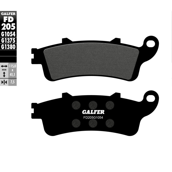 GALFER brake pads KH261 / KH281 SEMI-METALLIC front HONDA CBR 1100 / VFR 800 / XL 1000V / VTX 1300 / GL 1800 / X11, VU