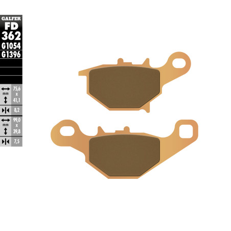 GALFER brake pads KH401 Metalic sinter (gold color) OFF ROAD SUZUKI RM 85 05-13 rear