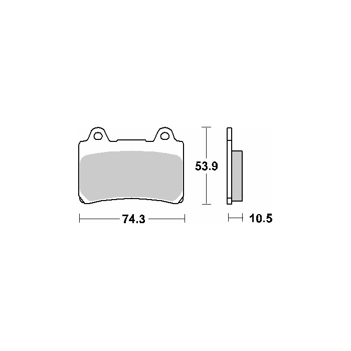 SBS brake pads KH123 STREET CERAMIC color black fits: YAMAHA XVZ 1300,1600,1700