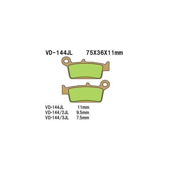 VESRAH brake pads KH131 Metallic sinter (gold color) (MADE IN JAPAN)