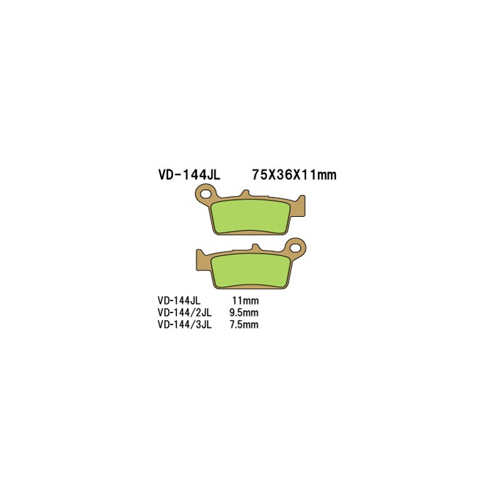 VESRAH brake pads KH131 Metallic sinter (gold color) (MADE IN JAPAN)