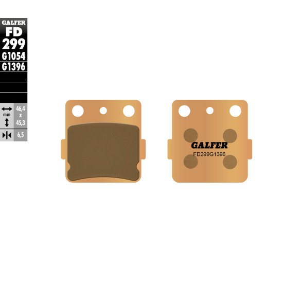 GALFER brake pads KH84 / 3 (thickness 6.5mm) (gold color) OFF ROAD