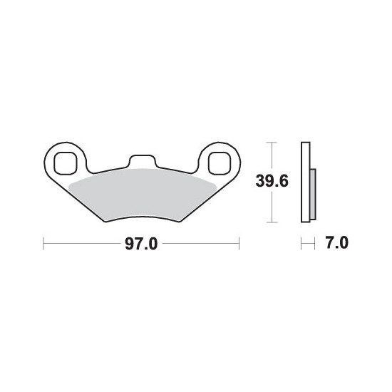 SBS brake pads KH158 OFF-ROAD SINTER gold color suitable for: ATV POLARIS TRAIL BOSS, SPORTSMAN, MAGNUM, BIG BOSS