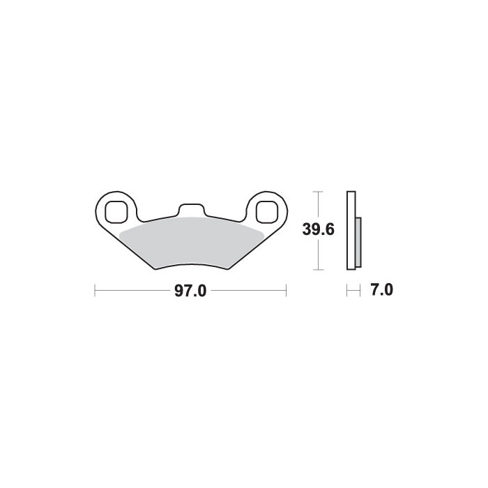 SBS brake pads KH158 OFF-ROAD SINTER gold color suitable for: ATV POLARIS TRAIL BOSS, SPORTSMAN, MAGNUM, BIG BOSS