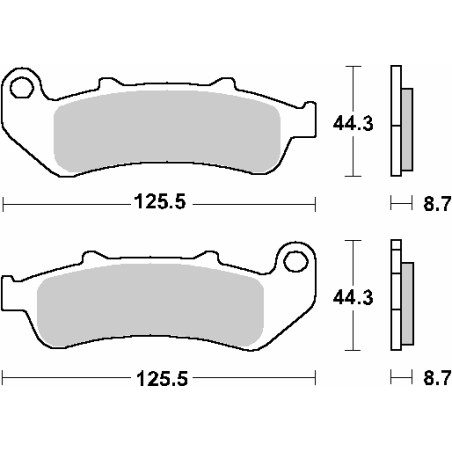 SBS stabdžių kaladėlės KH189 STREET CERAMIC spalva juoda tinka: CBR 1000 DUAL `93-97