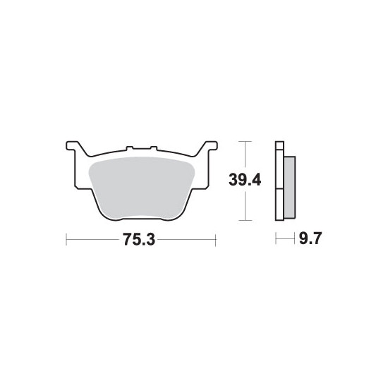 SBS brake pads KH373 OFF-ROAD SINTER gold color fits: HONDA TRX420 / 650 / 680 rear