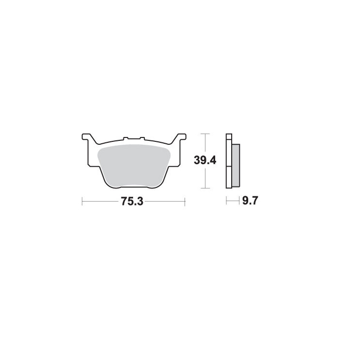 SBS brake pads KH373 OFF-ROAD SINTER gold color fits: HONDA TRX420 / 650 / 680 rear