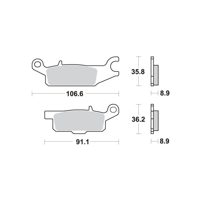 SBS brake pads KH445 OFF-ROAD SINTER gold color
