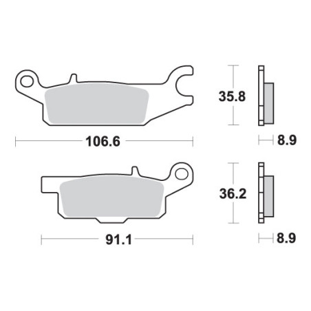 SBS brake pads KH445 OFF-ROAD SINTER gold color