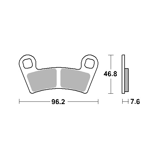 SBS brake pads KH456 OFF-ROAD SINTER gold color fits: POLARIS 450 / 525 / 570 / 800 front