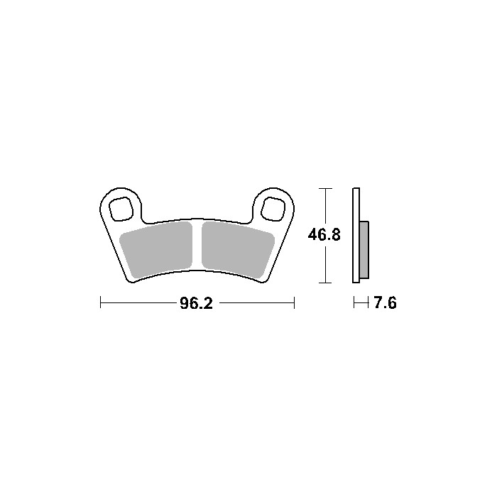 SBS brake pads KH456 OFF-ROAD SINTER gold color fits: POLARIS 450 / 525 / 570 / 800 front