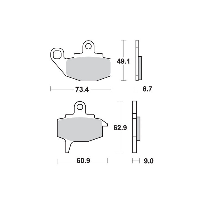 SBS brake pads KH130 STREET CERAMIC color black
