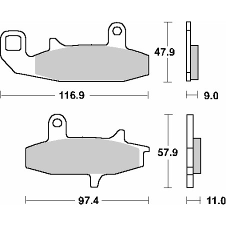 SBS brake pads KH147 STREET CERAMIC color black