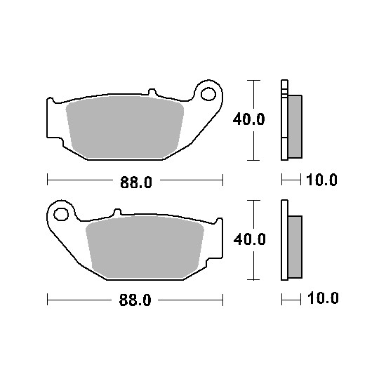 SBS brake pads KH629 STREET CERAMIC color black fits: HONDA CBR125 '11-, CRF250L / M, MSX125 rear