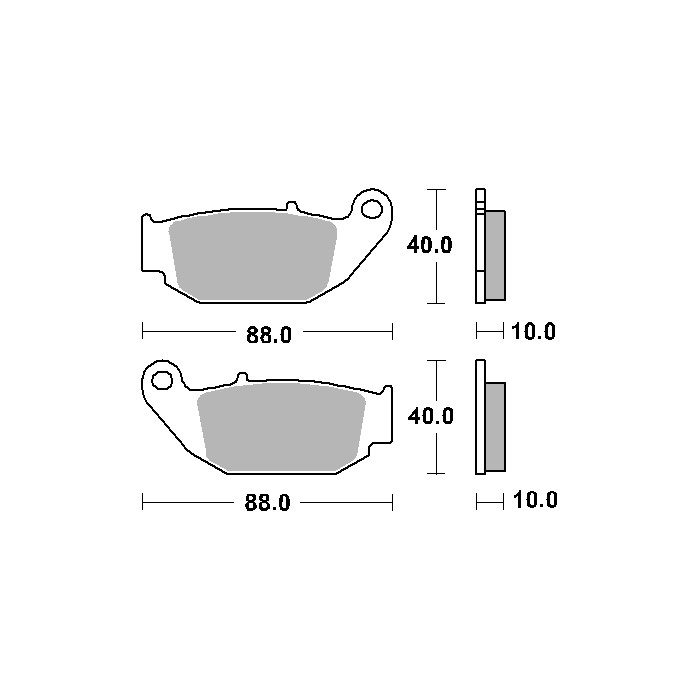 SBS brake pads KH629 STREET CERAMIC color black fits: HONDA CBR125 '11-, CRF250L / M, MSX125 rear