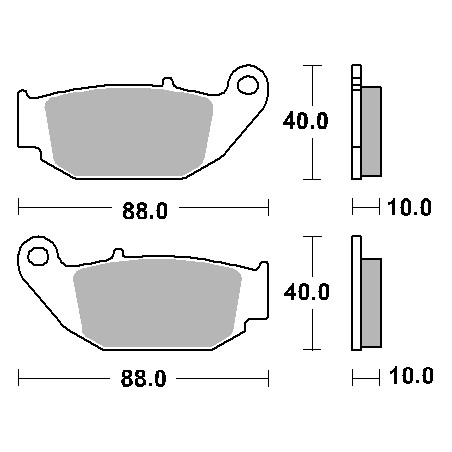 SBS brake pads KH629 STREET CERAMIC color black fits: HONDA CBR125 '11-, CRF250L / M, MSX125 rear