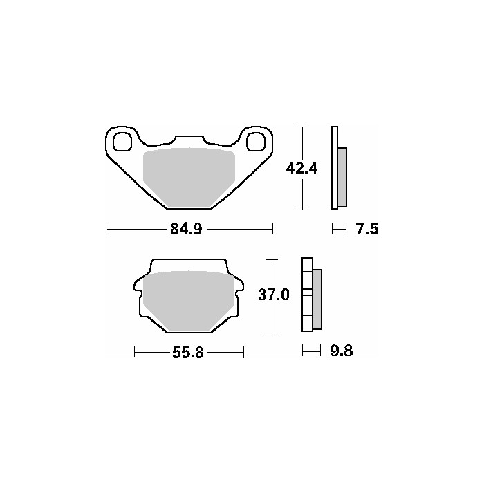 SBS brake pads KH67 STREET CERAMIC color black