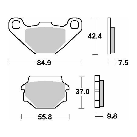 SBS brake pads KH67 STREET CERAMIC color black