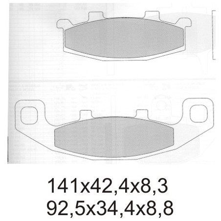 GALFER stabdžių kaladėlės KH129 SEMI-METALLIC