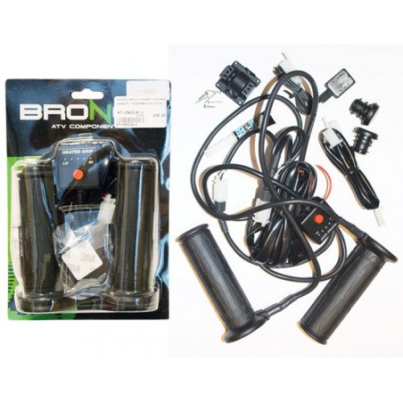Bronco heated grips with heated throttle grip for ATV