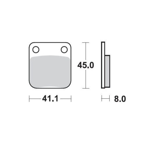 MOTO-MASTER brake pads KH54 SINTER METAL OEM: 11 (SINTERPRO RACING) SUZUKI: DR 125-200, HUSQVARNA: CR / WR 125-250-360,
