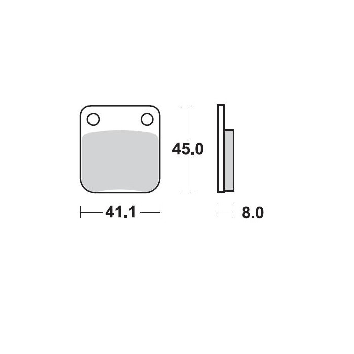 MOTO-MASTER brake pads KH54 SINTER METAL OEM: 11 (SINTERPRO RACING) SUZUKI: DR 125-200, HUSQVARNA: CR / WR 125-250-360,
