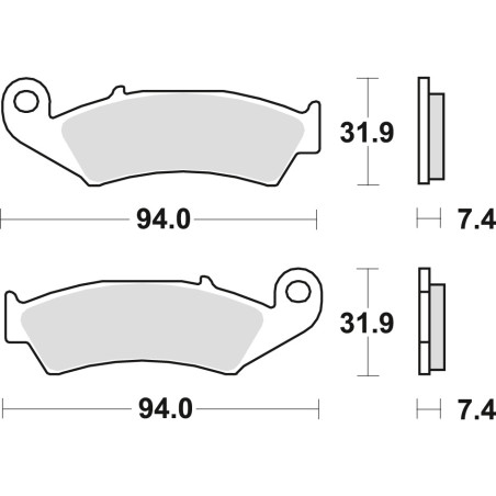 TRW LUCAS brake pads KH125 Metalic sinter SINTER OFFROAD HONDA CR 125 / 250 87-94, NX / XR 250 88-95, CR 500 87-94, XR 6