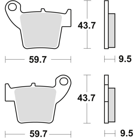 TRW LUCAS brake pads KH346 SINTER OFFROAD HONDA CRF 250 04-, CRF 450 02-, rear