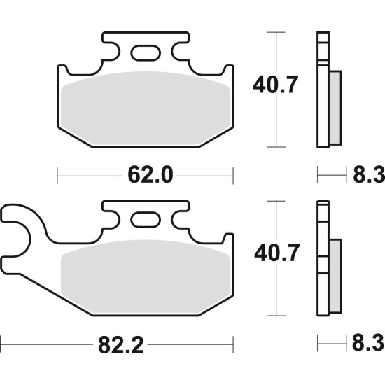 TRW LUCAS brake pads KH414 SINTER OFFROAD SUZUKI LTA 400 08-, LTA 450 06-12, LTA 500 09-, LTA 750 08-,