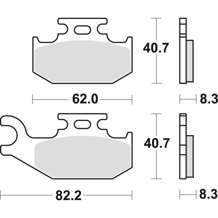 TRW LUCAS brake pads KH414 SINTER OFFROAD SUZUKI LTA 400 08-, LTA 450 06-12, LTA 500 09-, LTA 750 08-,
