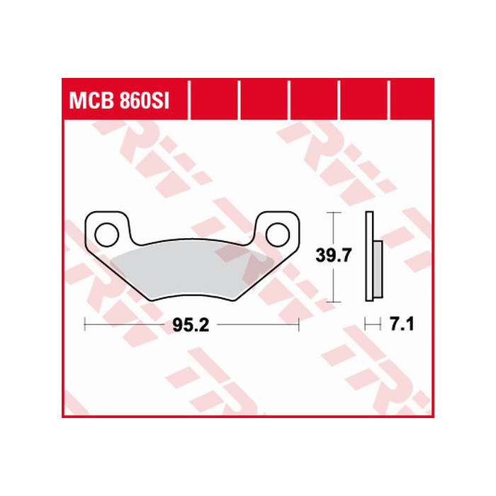 TRW LUCAS brake pads KH468 SINTER OFFROAD CAN-AM DS 450 08-15, rear