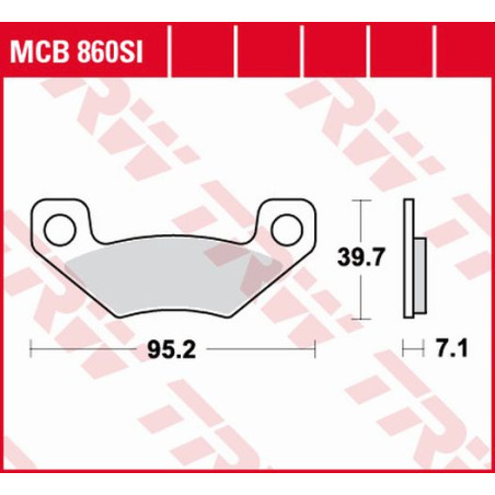 TRW LUCAS stabdžių kaladėlės KH468 SINTER OFFROAD CAN-AM DS 450 08-15, galas