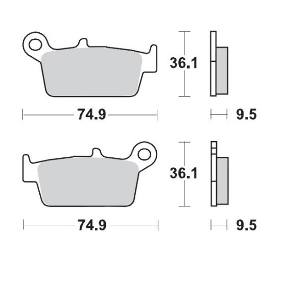 MOTO-MASTER brake pads KH131 SINTER METAL OEM: 11 (SINTERPRO RACING) HONDA: CR 80-125-250-500, XR 250-400-600-650, Kawa