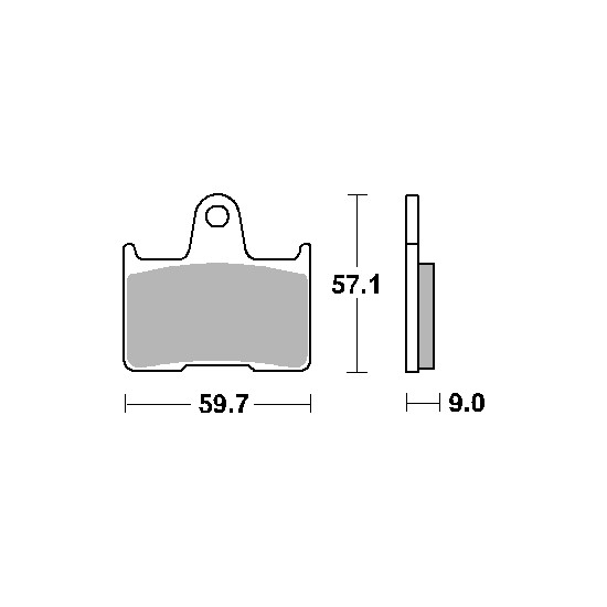 SBS brake pads KH254 STREET CERAMIC color black fits: SUZUKI GSXR '04-'06 rear