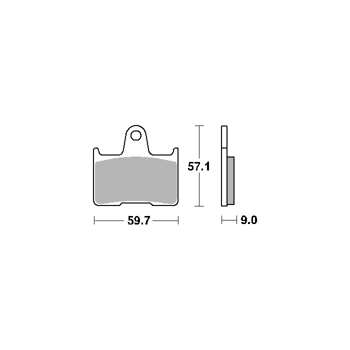 SBS brake pads KH254 STREET CERAMIC color black fits: SUZUKI GSXR '04-'06 rear