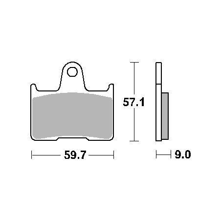 SBS brake pads KH254 STREET CERAMIC color black fits: SUZUKI GSXR '04-'06 rear